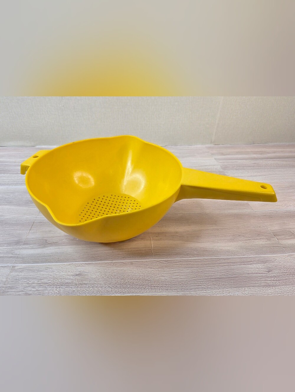 Tupperware Yellow Strainer with Handle